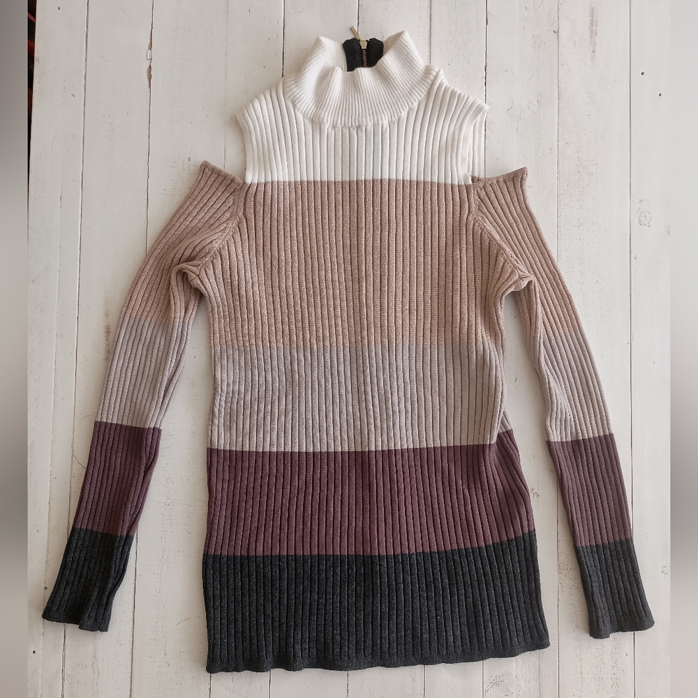 Chico's Cold Shoulder Sweater
